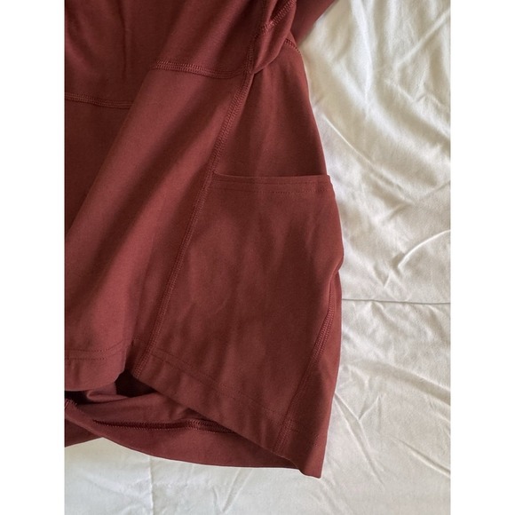 New Lululemon Align Strap Dress Size 10 Rockwood Red Built In Bra & Shorts - Picture 7 of 11